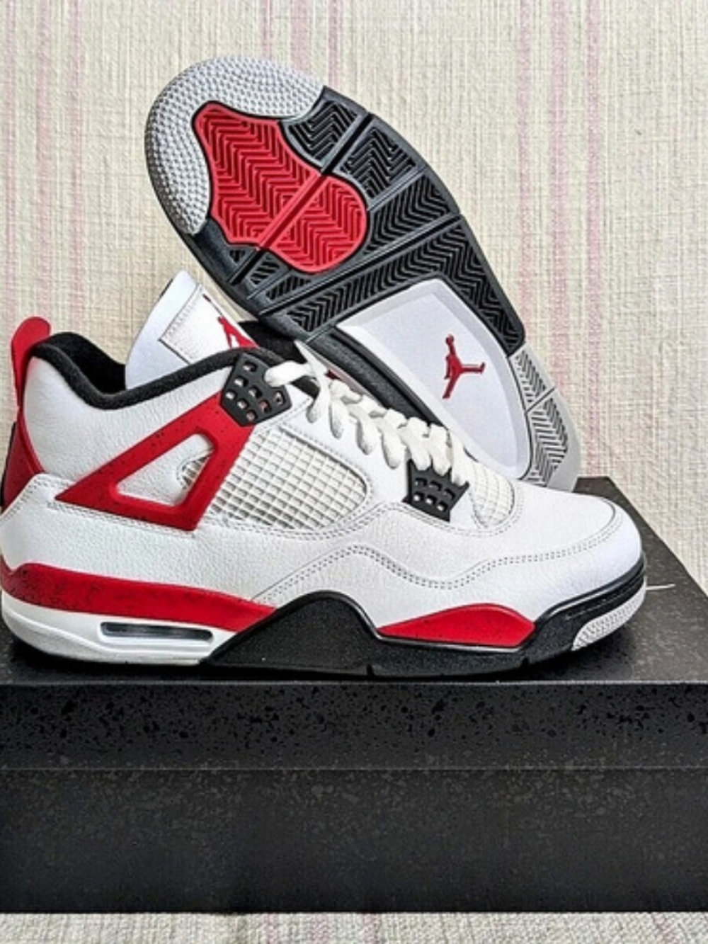 Jordan Air Jordan 4 Retro 'Red Cement' Sneakers White & Red